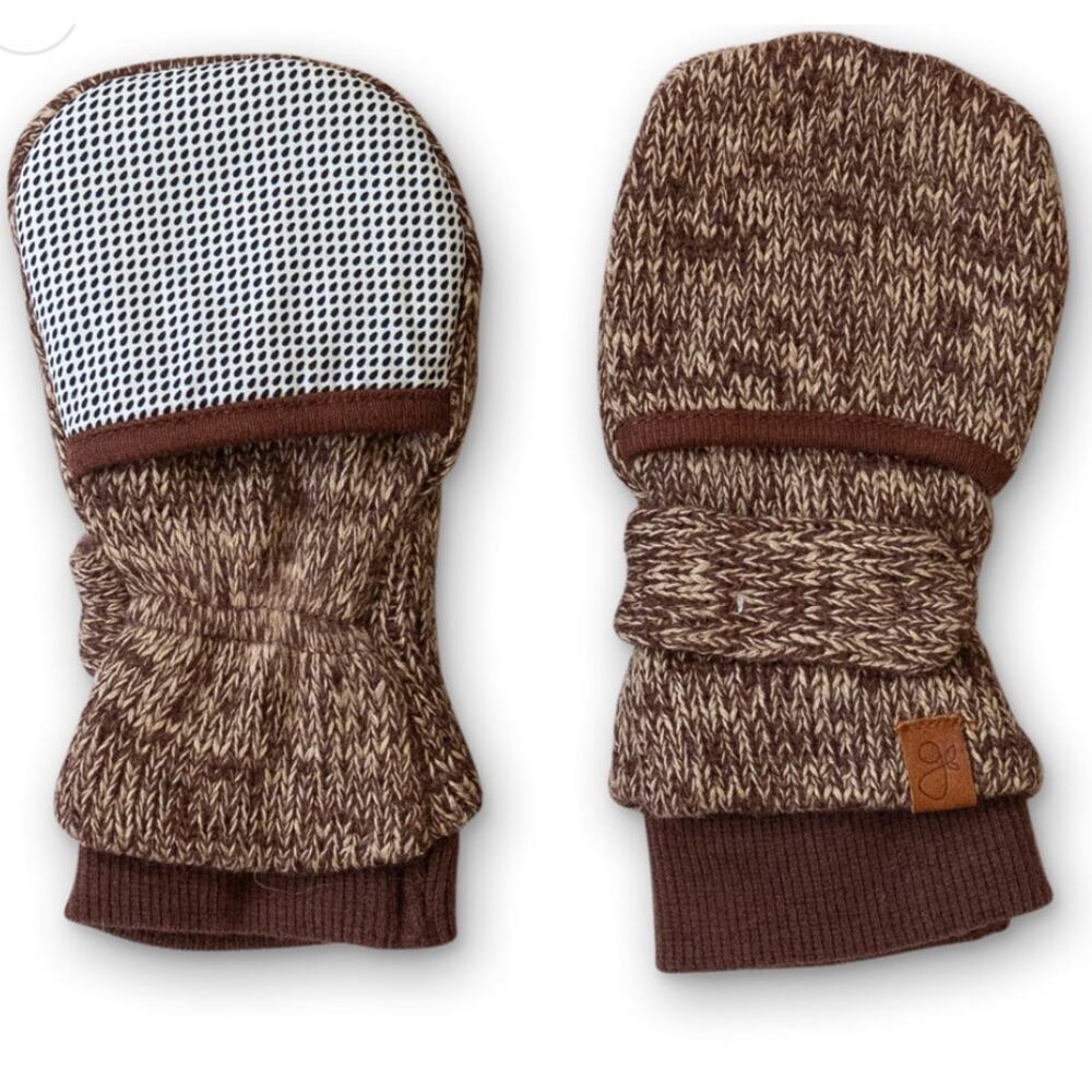 Goumi Stay On Baby Mitts - Bark Knit NWT 18-24‎ months